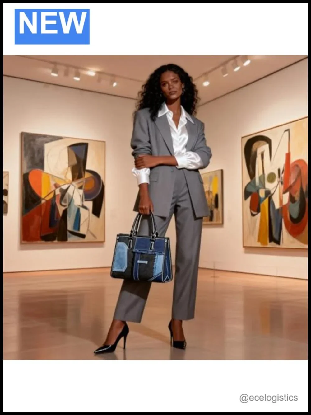 Denim Tote Bag Patchwork Shoulder Bag Vintage Purse Women Travel Daily